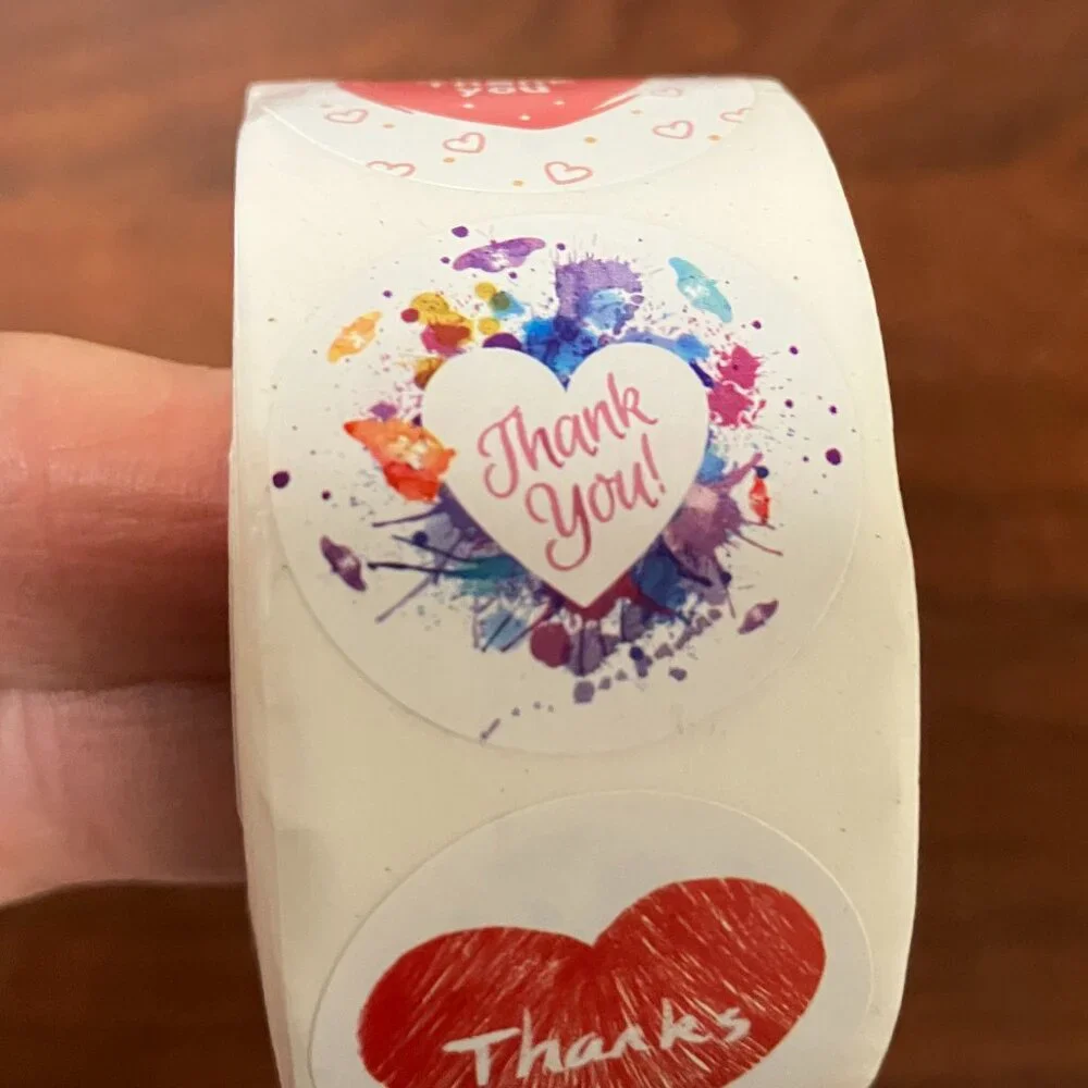 1,500 Stickers - 3 x 500 Self-adhesive Hearts Brand NEW Tax Write off